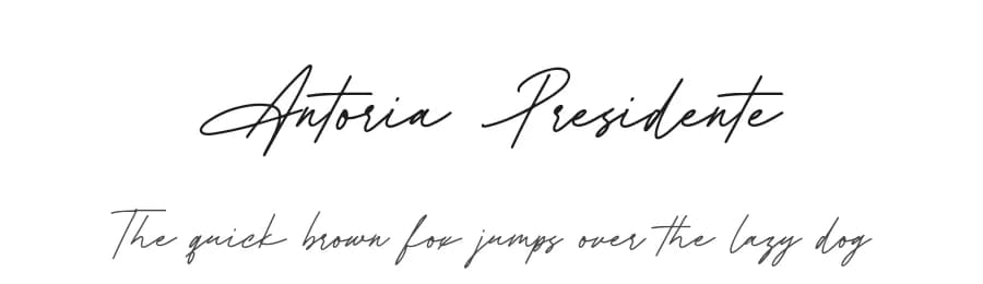 Antoria Presidente by Fikryal studio — Script Handwritten Font