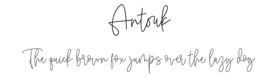 Antouk by Fadhil Aqsa — Script Handwritten Font — preview 1