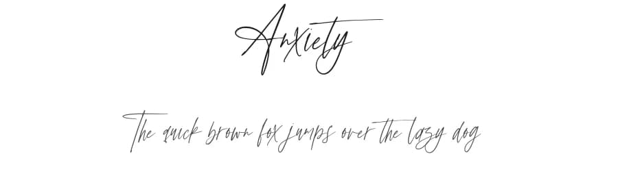 Anxiety by Geranium Space — Script Handwritten Font — preview 1