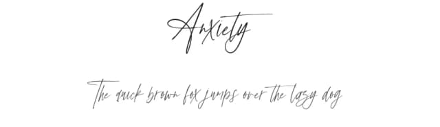 Anxiety by Geranium Space — Script Handwritten Font