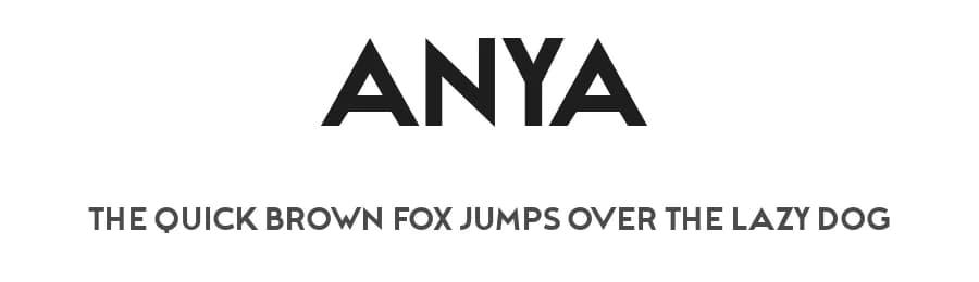 Anya by Vladimir Nikolic — Sans Serif Font
