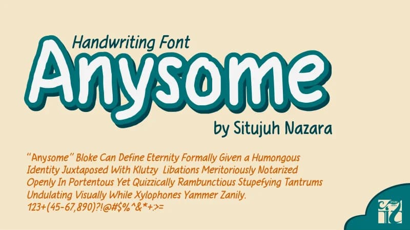 Anysome Font by Situjuh — Script Handwritten Font