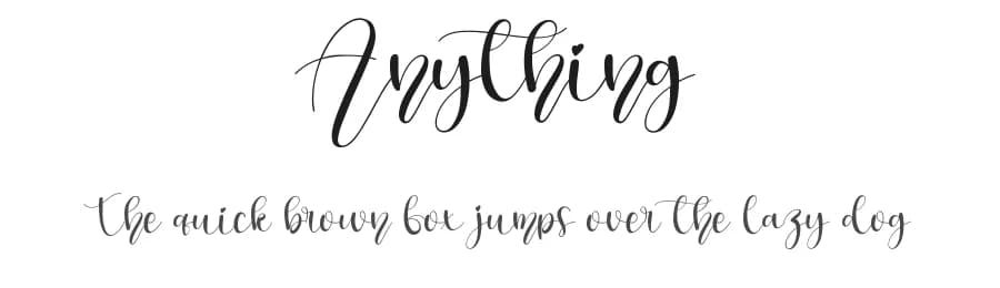 Anything by Scratchones — Script Handwritten Font