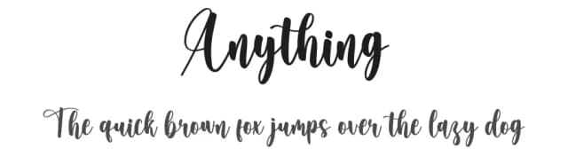 Anything by plafont store — Script Handwritten Font