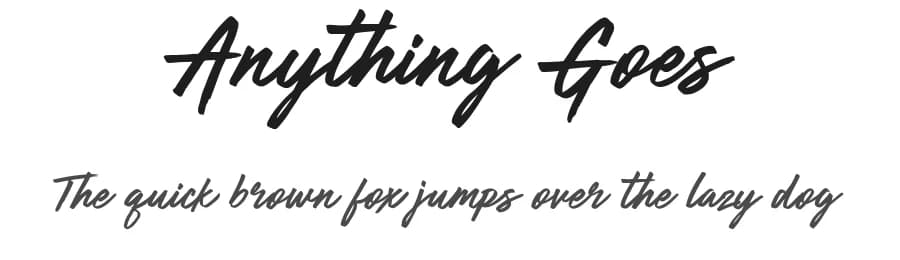 Anything Goes by BLKBK Fonts — Script Handwritten Font