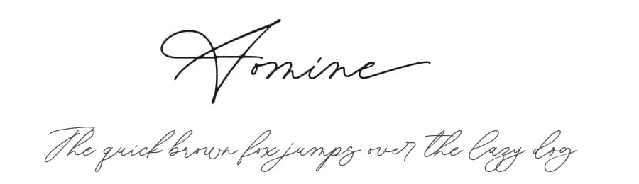 Aomine by Four Lines — Script Handwritten Font