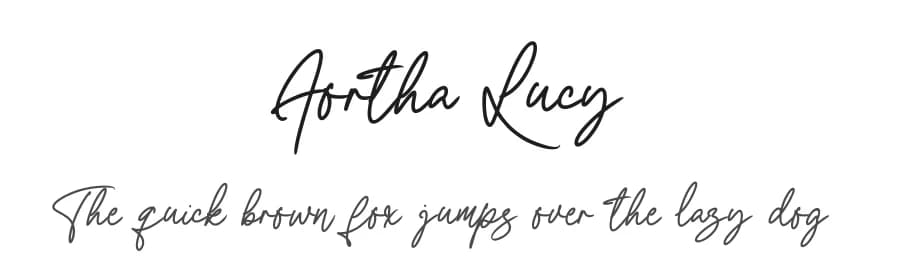 Aortha Lucy by Colllab Studio — Script Handwritten Font