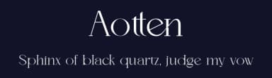 Aotten by Penatic Studio — Serif Font — thumbnail 2