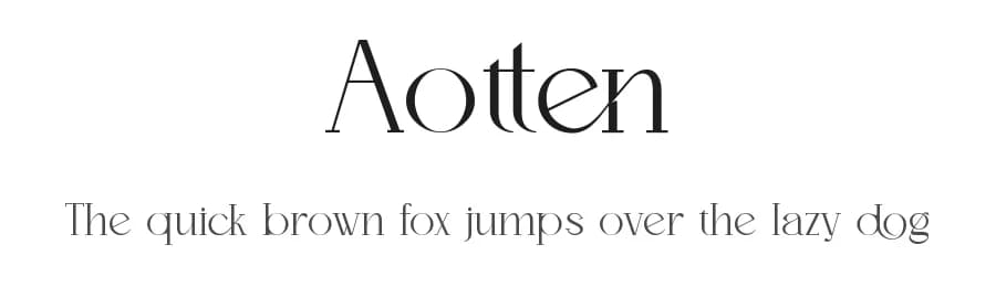 Aotten by Penatic Studio — Serif Font