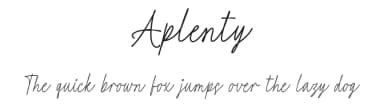 Aplenty by Letterfly Studio — Script Handwritten Font — thumbnail 1