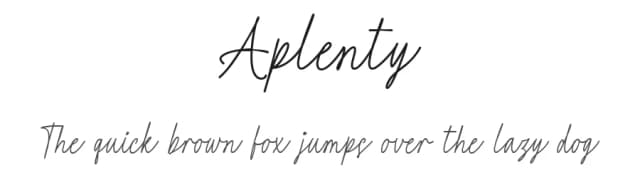 Aplenty by Letterfly Studio — Script Handwritten Font