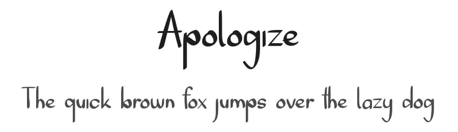 Apologize by Pinisiart — Script Handwritten Font