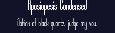 Aposiopesis Condensed by dondon nillo — Sans Serif Font — thumbnail 2