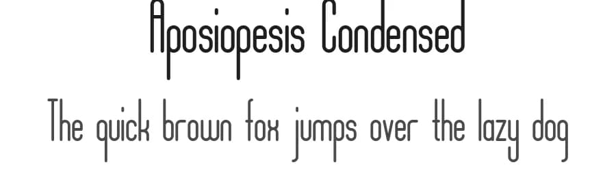 Aposiopesis Condensed by dondon nillo — Sans Serif Font — preview 1