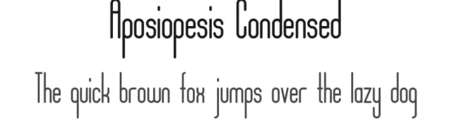 Aposiopesis Condensed by dondon nillo — Sans Serif Font