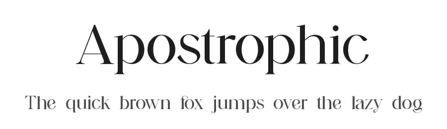 Apostrophic by UI Creative — Serif Font