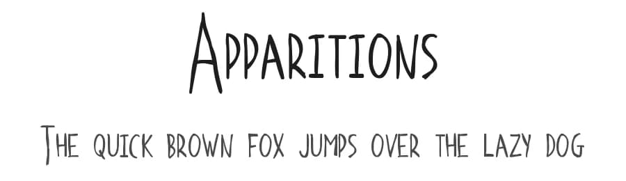 Apparitions by Jake Luedecke — Script Handwritten Font