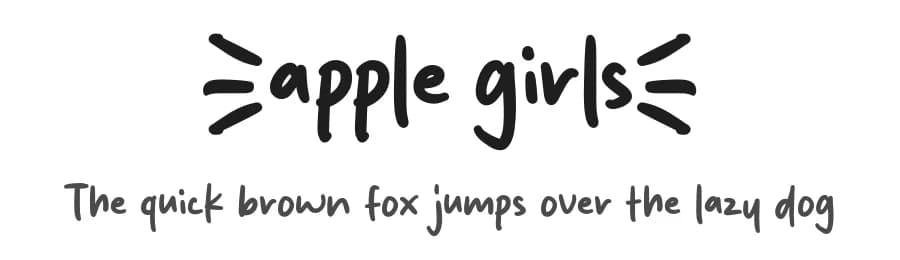 Apple Girls by MJType — Script Handwritten Font