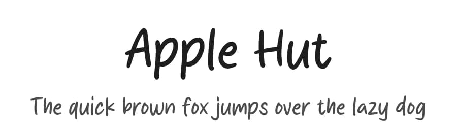 Apple Hut by MJType — Script Handwritten Font