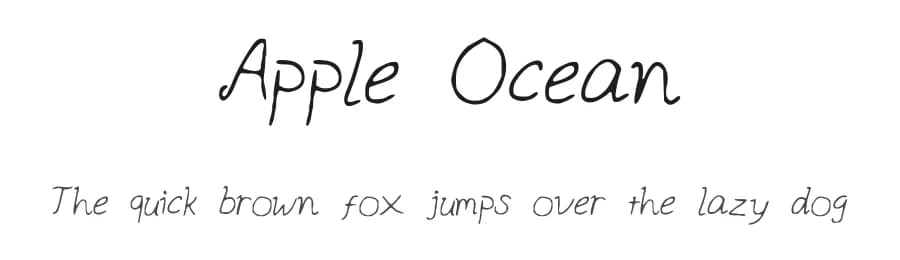 Apple Ocean by hey_you_font — Script Handwritten Font