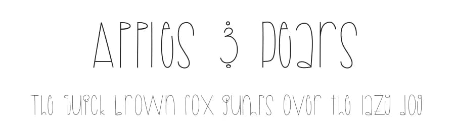Apples & Pears by Chris Glover — Script Handwritten Font