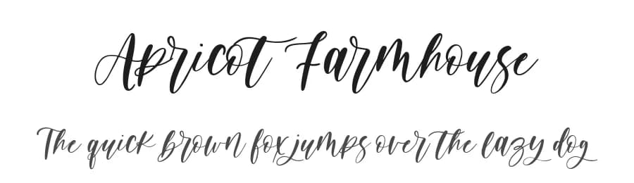 Apricot Farmhouse by Jimtype Studio — Script Handwritten Font