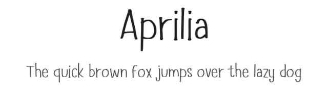 Aprilia by Sidkia Nurisa Firda — Script Handwritten Font