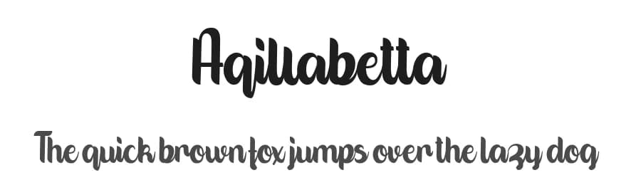 Aqillabetta by Arie Iskandar — Script Handwritten Font — preview 1