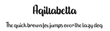 Aqillabetta by Arie Iskandar — Script Handwritten Font — thumbnail 1