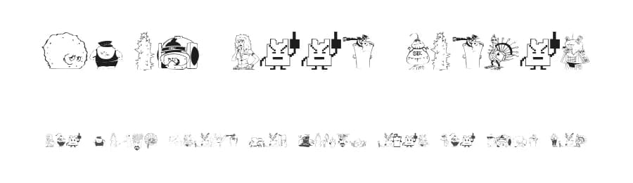 Aqua Teen Hunger by fontvir.us — Dingbats Font