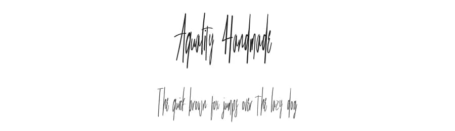 Aquality Handmade by Kateeng Ciu — Script Handwritten Font