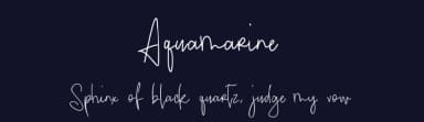Aquamarine by Chris Glover — Script Handwritten Font — thumbnail 2