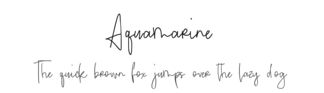 Aquamarine by Chris Glover — Script Handwritten Font