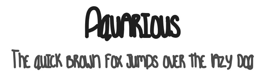 Aquarious by Des Gomez — Script Handwritten Font