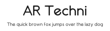 AR Techni by Heber X. Arroyo Arce — Sans Serif Font — thumbnail 1