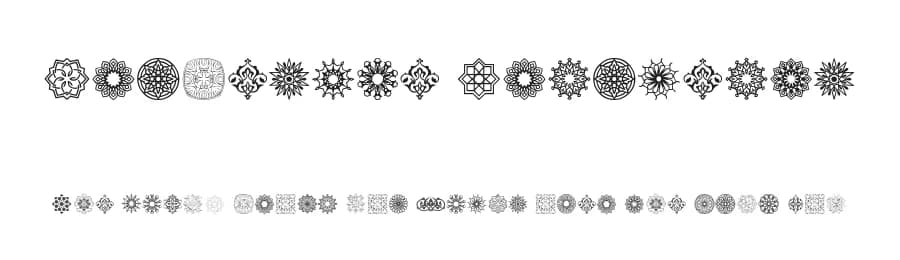 Arabesque Ornaments by Woodcutter — Dingbats Font