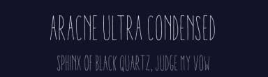 Aracne Ultra Condensed by Antipixel — Script Handwritten Font — thumbnail 2