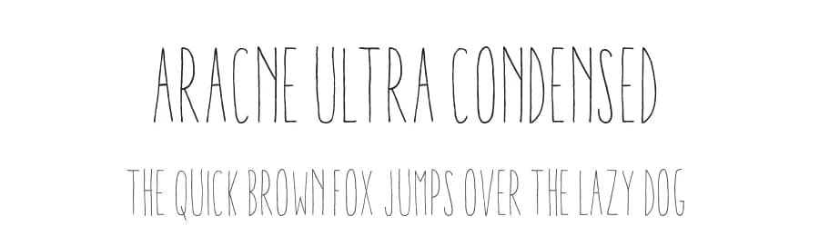 Aracne Ultra Condensed by Antipixel — Script Handwritten Font