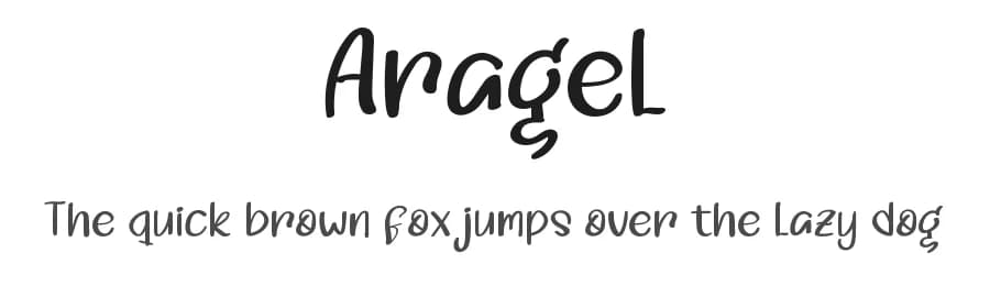 Aragel by twinletter — Script Handwritten Font