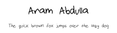 Aram Abdulla by Aaram Abdulla — Script Handwritten Font — thumbnail 1
