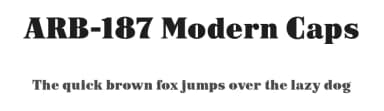ARB-187 Modern Caps by Fontry — Serif Font — thumbnail 1