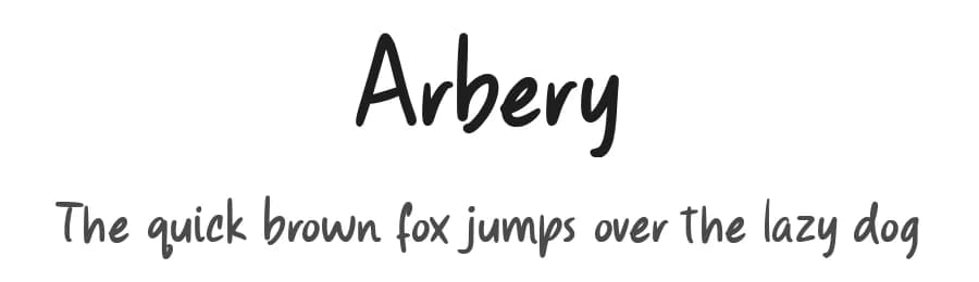 Arbery by Kong Font — Script Handwritten Font