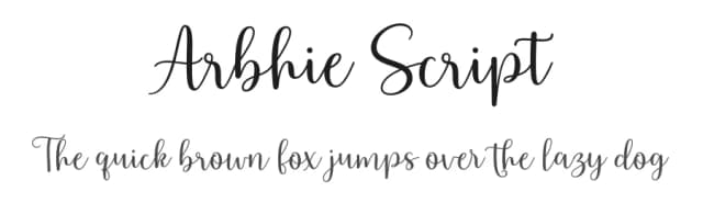 Arbhie Script by Zane Studio — Script Handwritten Font