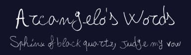 Arcangelo's Words by Arcangelo V. — Script Handwritten Font — thumbnail 2