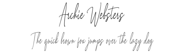 Archie Websters by alifirman — Script Handwritten Font