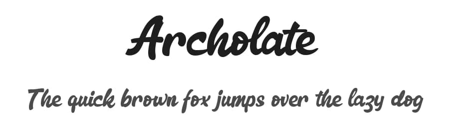 Archolate by Salamahtype.com — Script Handwritten Font