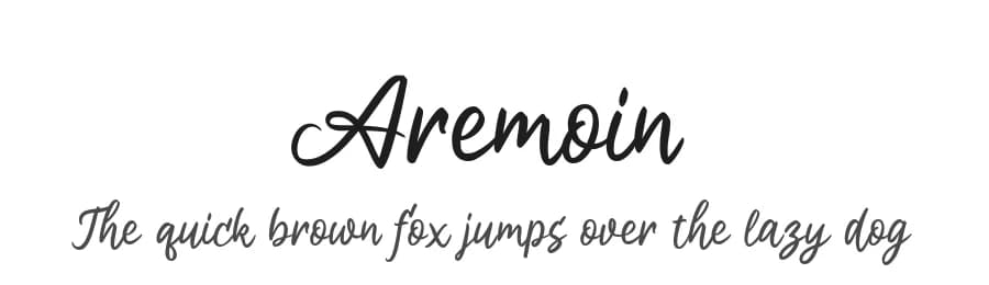 Aremoin by Brithos Type — Script Handwritten Font