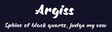 Argiss by Hanzel Space — Script Handwritten Font — thumbnail 2