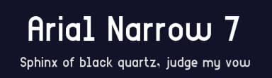 Arial Narrow 7 by Style-7 — Sans Serif Font — thumbnail 2