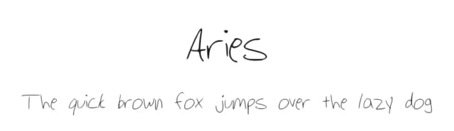 Aries by Izzi A — Script Handwritten Font